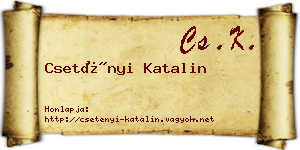Csetényi Katalin névjegykártya