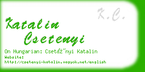 katalin csetenyi business card